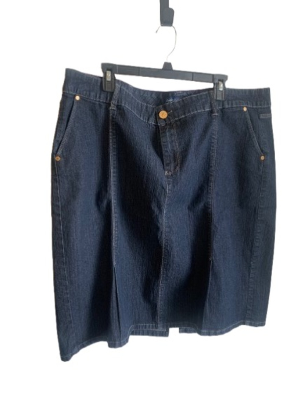 Avenue Jeans Plus Size 24 Denim Skirt Dark Wash Stretch
